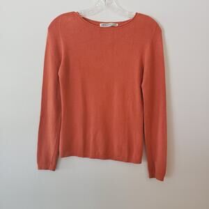 Roberto Chimenti Dezani Italian Viscose Sweater Orange Size Small